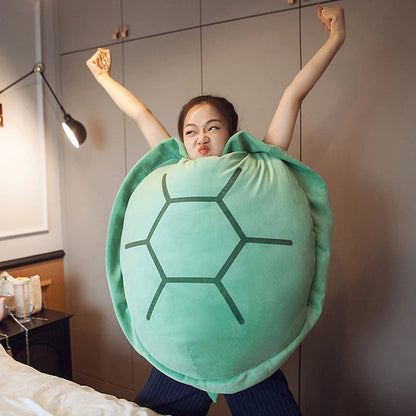 Wearable Turtle Shell Plush Pillow